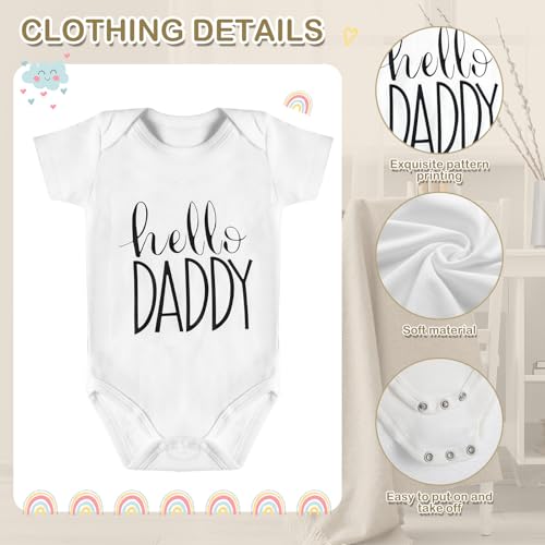 Canlierr 5 Pcs Surprise Pregnancy Announcements for Dad Felt Letter Board Kit Hello Daddy Baby Bodysuit Pregnancy Announcement Box Photo Frame Baby Shoes Baby Gift Sets for Husband Partner - Image 5