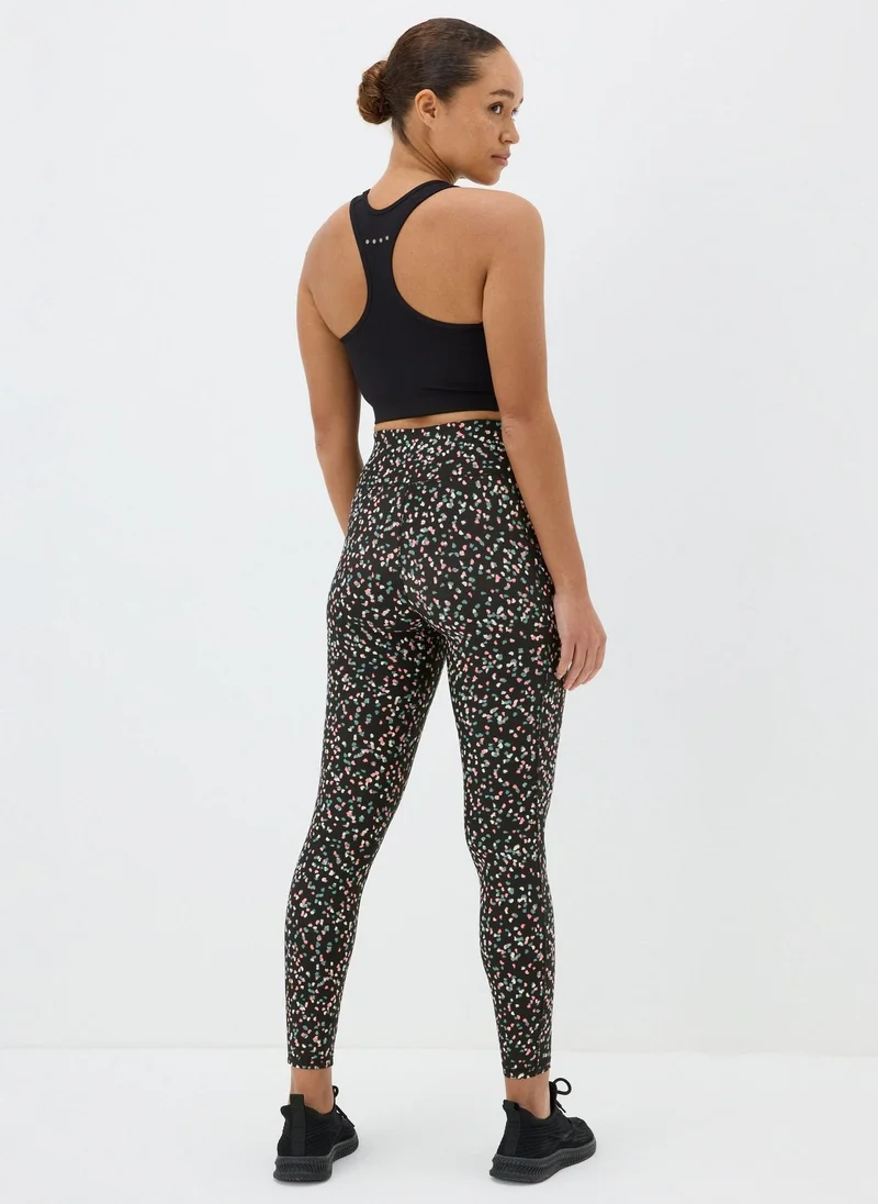 Matalan Souluxe Black Multi Dash Pattern Leggings