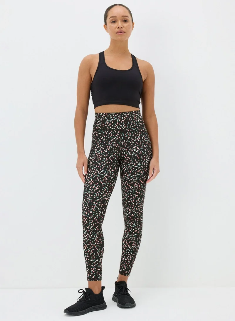 Matalan Souluxe Black Multi Dash Pattern Leggings