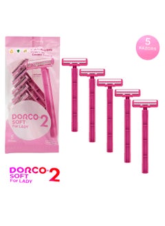 DORCO Soft Women'S Shaving Razors In Poly Bag 5 Pieces  - Image 1