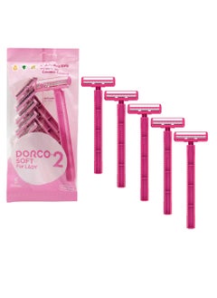 DORCO Soft Women'S Shaving Razors In Poly Bag 5 Pieces  - Image 3