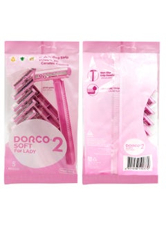 DORCO Soft Women'S Shaving Razors In Poly Bag 5 Pieces  - Image 5