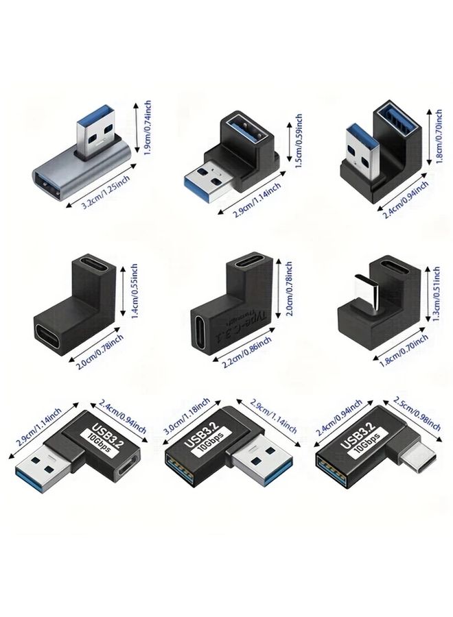 Two Pack USB Male To Female Middle Bend Connector For Phones Computers Tablets - Image 2