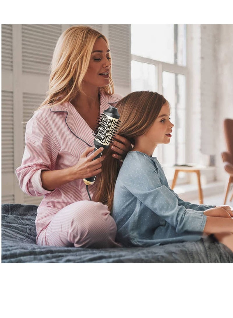 Hot Air Brush,Hair Dryer Brush, Professional Hair Dryer & Volumizer 3 in 1 Upgrade Anti-Scald Negative Ionic Technology Hair Straightener Brush,Salon Negative Ion Ceramic Electric Blow Dryer - Image 2