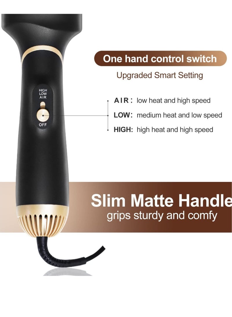 Hot Air Brush,Hair Dryer Brush, Professional Hair Dryer & Volumizer 3 in 1 Upgrade Anti-Scald Negative Ionic Technology Hair Straightener Brush,Salon Negative Ion Ceramic Electric Blow Dryer - Image 3