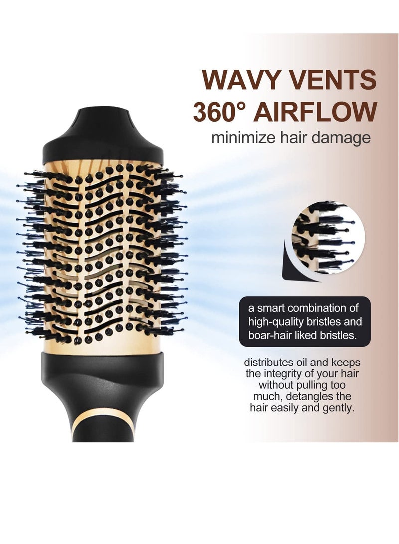 Hot Air Brush,Hair Dryer Brush, Professional Hair Dryer & Volumizer 3 in 1 Upgrade Anti-Scald Negative Ionic Technology Hair Straightener Brush,Salon Negative Ion Ceramic Electric Blow Dryer - Image 5