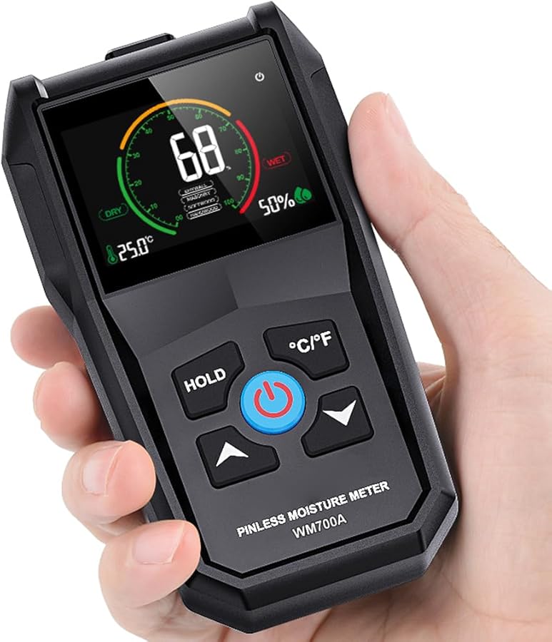 Digital Water Leak Detector with Alarm Data Hold Portable Moisture Meter Tester - Image 4