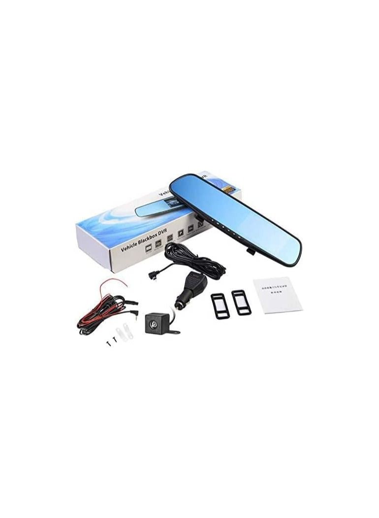 Car Dash Camera 4.3 Inch Full HD 1080P Dual Lens 170 Wide Angle Front And Rear Mirror Mount DVR With G-Sensor Loop Recording Night Vision - Image 4