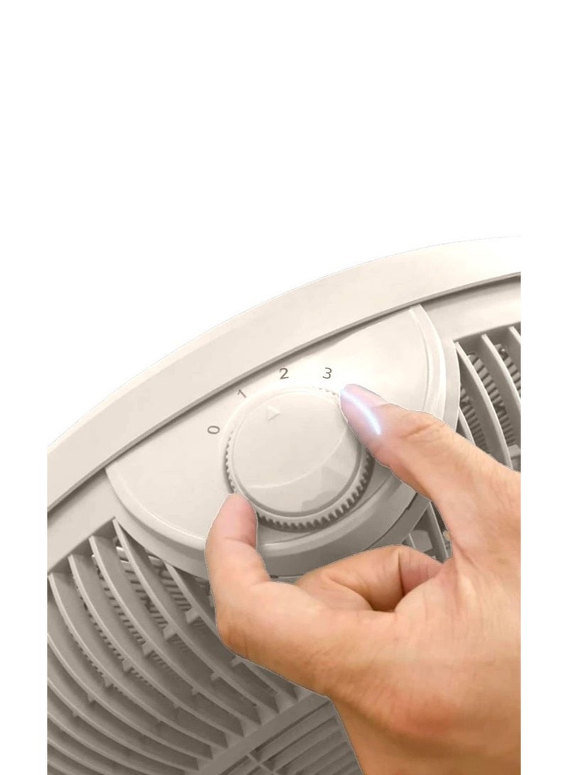 Rapido Floor Fan RWF-20AFM 50cm, 60W AC Motor, 3 Speed Settings, 5000 m³/h Airflow, 180° Oscillation, Lightweight Portable Fan, Beige - Image 5