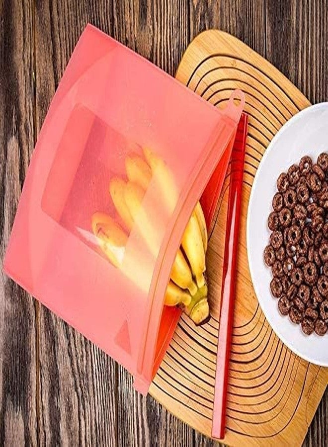 Dweezhet Silicone Food Storage Airtight Bag Silicon Reusable Storage Container Preservation Leakproof Ziplock Bag for Food, Snack,Vegetable,Meat for Fridge and Microwave freezer Bags (Pack Of 2) - Image 2