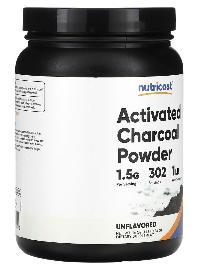 Nutricost Activated Charcoal Powder Unflavored 16 oz (454 g) - Image 2