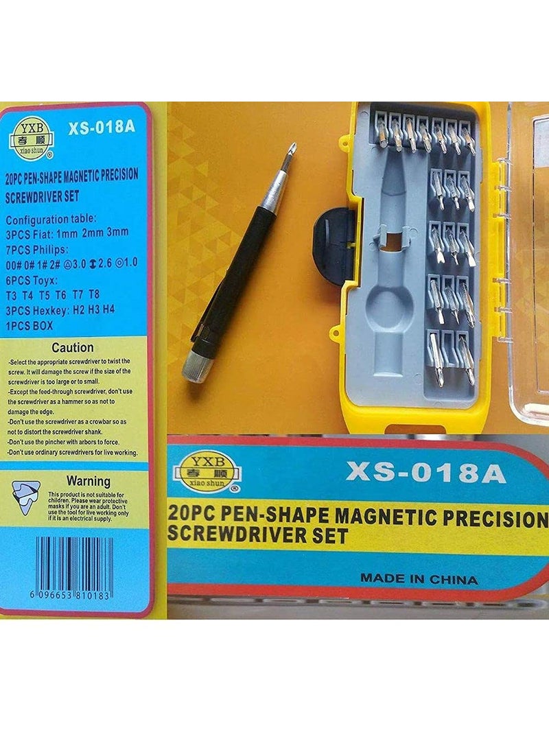 DIY Crafts DIY Crafts CTDIYHI31693 20 Pcs PenShape Watch Reair Magnetic Precion Multi Use Screwdriver Set for Office Household DIY Assortment  - Image 1