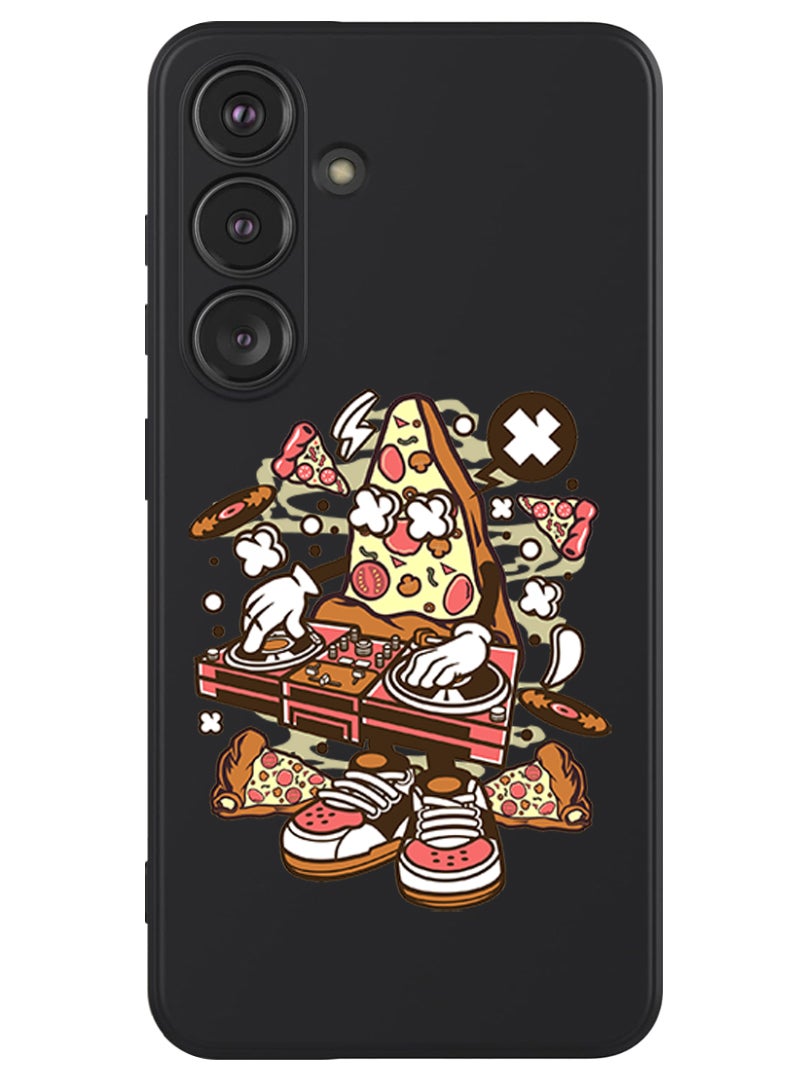 Theodor Protective Slim Fit Case Liquid Silicone Cover with Full Body Protection Anti-Scratch Shockproof Case For Samsung Galaxy S24 Plus (Black) - Pizza dj - Image 1