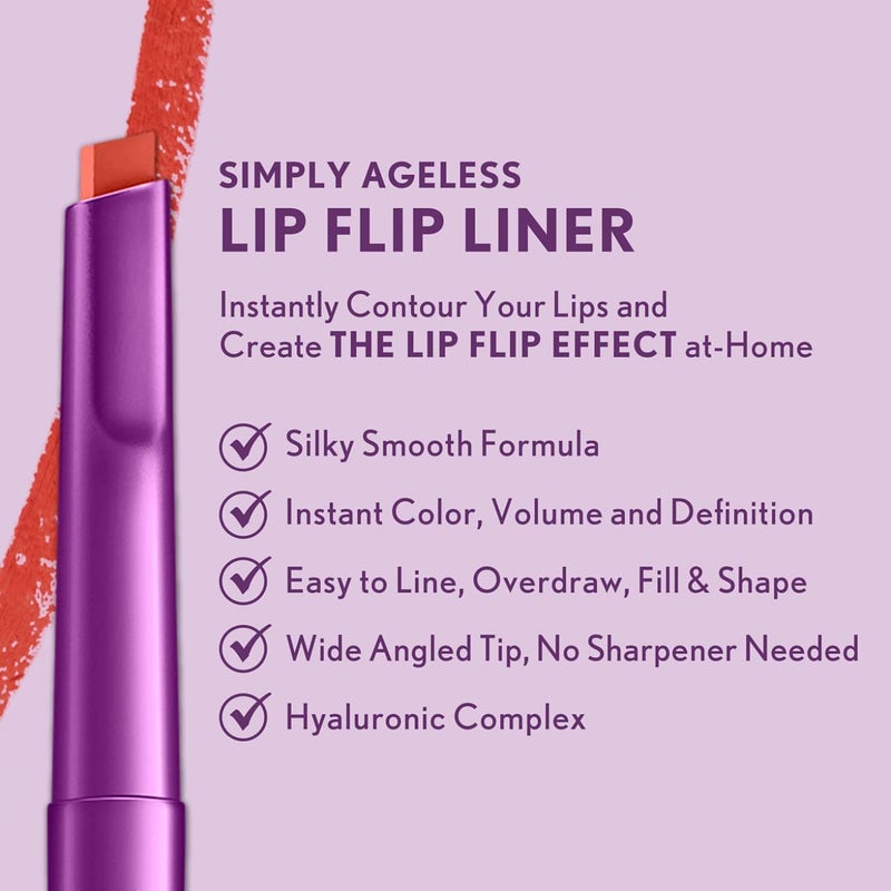 COVERGIRL Simply Ageless Lip Flip Liner, Devoted Red, Pack of 1 - Image 4