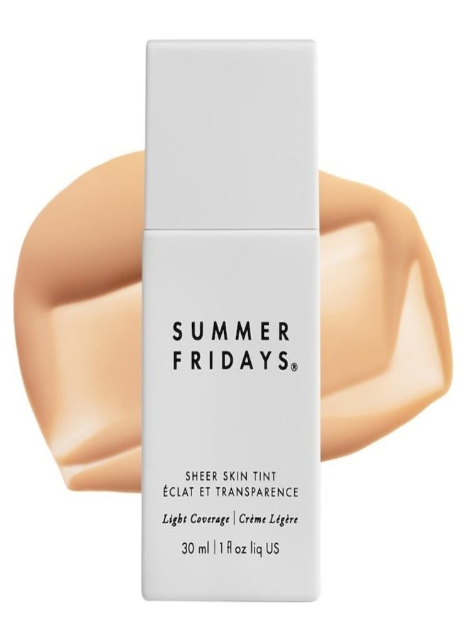 SUMMER FRIDAYS Summer Fridays Sheer Skin Tint with Hyaluronic Acid & Squalane – Lightweight, Hydrating Coverage, Shade 2 - Light with cool undertone 30ml  - Image 1