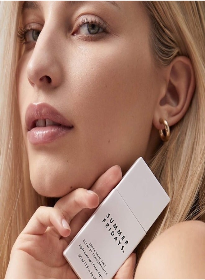 SUMMER FRIDAYS Summer Fridays Sheer Skin Tint with Hyaluronic Acid & Squalane – Lightweight, Hydrating Coverage, Shade 2 - Light with cool undertone 30ml  - Image 5