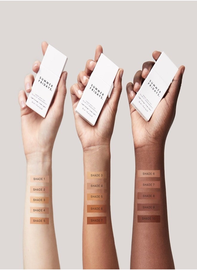 SUMMER FRIDAYS - Summer Fridays Sheer Skin Tint with Hyaluronic Acid & Squalane – Lightweight, Hydrating Coverage, Shade 2 - Light with cool undertone 30ml - Image 1