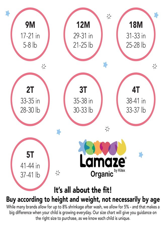 Lamaze Baby Boy's Organic Baby/Toddler Girl, Boy, Unisex Stretchie Pajamas Sleepwear, Gray Print, 12M - Image 3