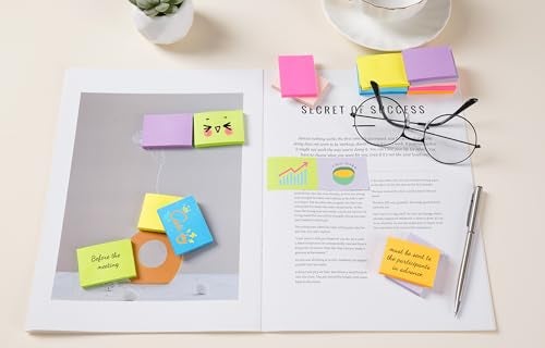 TKTB (54 Pads) Mini Sticky Notes 1.5x2 in, 9 Colors Bright Strong Adhesive Post, Suitable for School, Home, Office, Clean Removal - Image 5