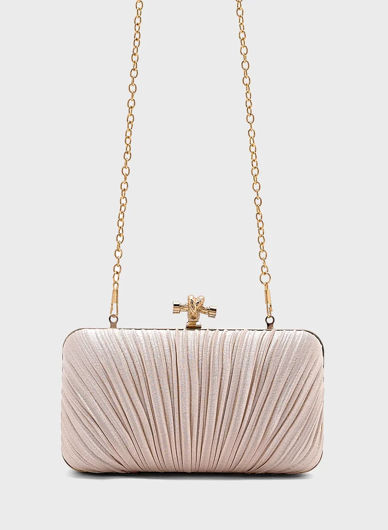 ELLA Pleated Clutch Bag With A Sling