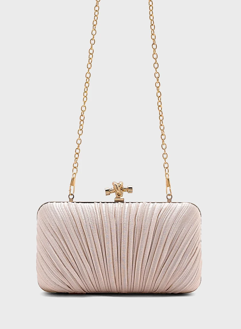 ELLA Pleated Clutch Bag With A Sling