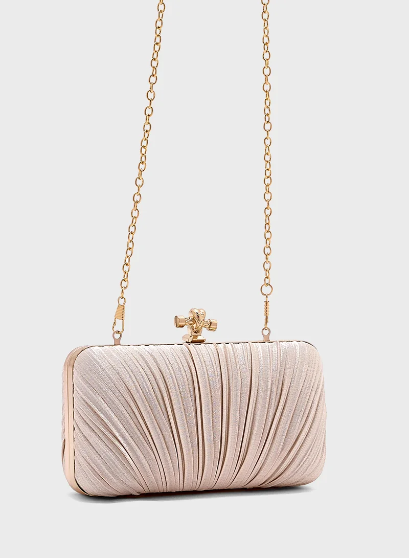 ELLA Pleated Clutch Bag With A Sling