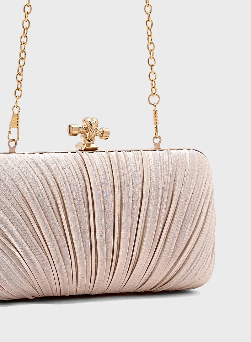 ELLA Pleated Clutch Bag With A Sling