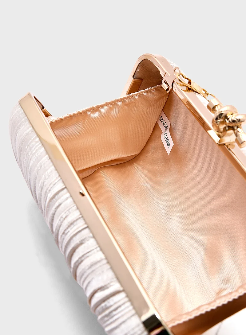 ELLA Pleated Clutch Bag With A Sling