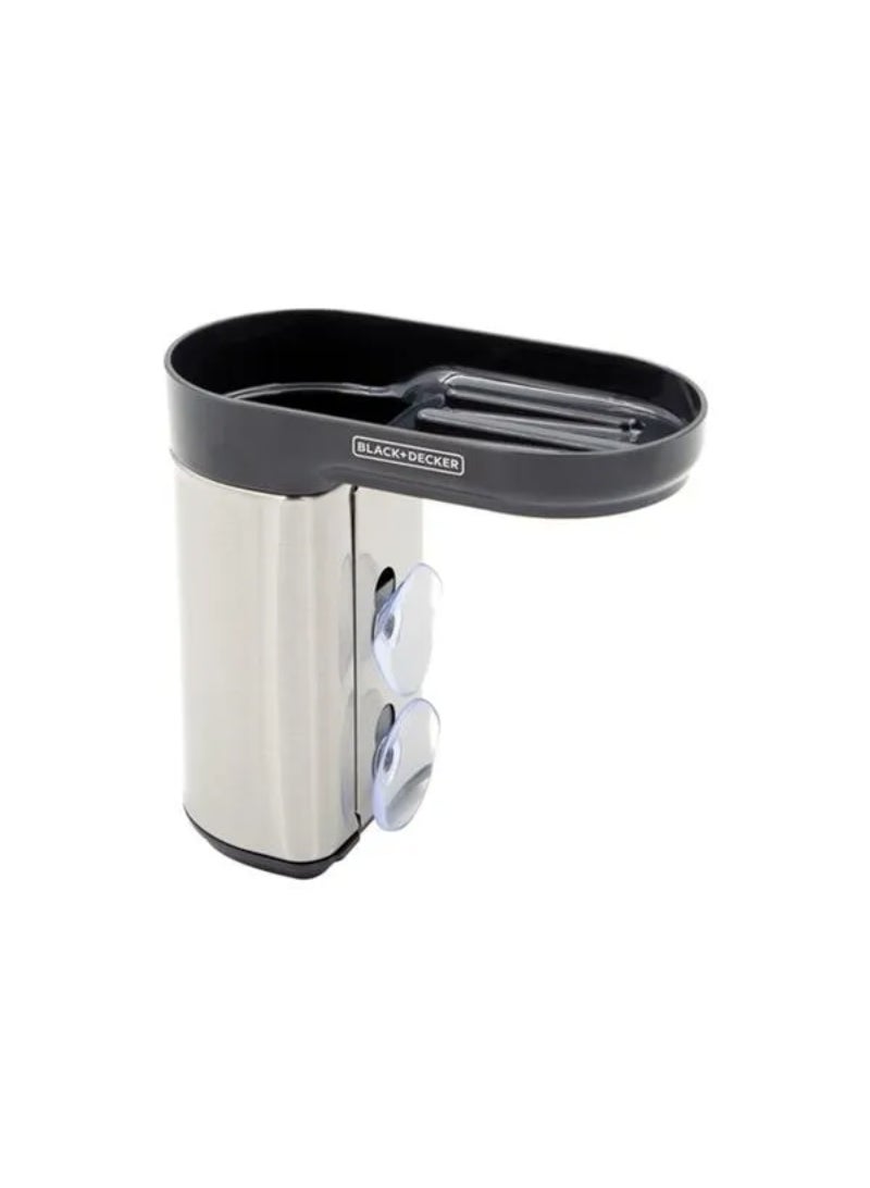 Black+Decker Inside Sink Tidy Storage Caddy Silver and Black 63889 - Image 2
