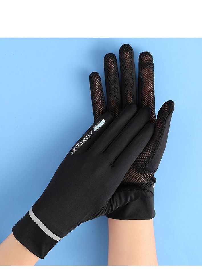 Generic 1-Pair UV Protection Women's Driving Gloves Black  - Image 3