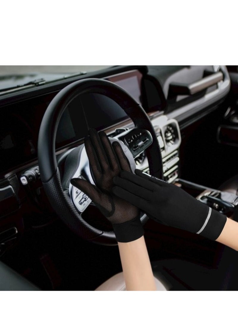 Generic 1-Pair UV Protection Women's Driving Gloves Black  - Image 5