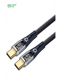 M-PARD M-PARD  Transparent woven data cable USB C (Type-C) to USB C data cable 1.2M, 65W USB C (Type-C) charger data cable, suitable for iPhone 16/16 Plus/16 Pro/16 Pro Max/15 MacBook Pro、iPad Pro、Dell XPS、 Samsung Galaxy S24/S23/S22 Ultra, Switch, and more  - Image 1