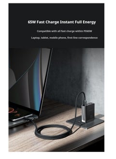 M-PARD M-PARD  Transparent woven data cable USB C (Type-C) to USB C data cable 1.2M, 65W USB C (Type-C) charger data cable, suitable for iPhone 16/16 Plus/16 Pro/16 Pro Max/15 MacBook Pro、iPad Pro、Dell XPS、 Samsung Galaxy S24/S23/S22 Ultra, Switch, and more  - Image 4