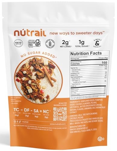 NuTrail Nut Granola Cereal, Cinnamon Pecan, No Sugar Added, Gluten Free, Grain Free, Keto, Low Carb, Healthy Breakfast 8 oz. 3 Count - Image 2