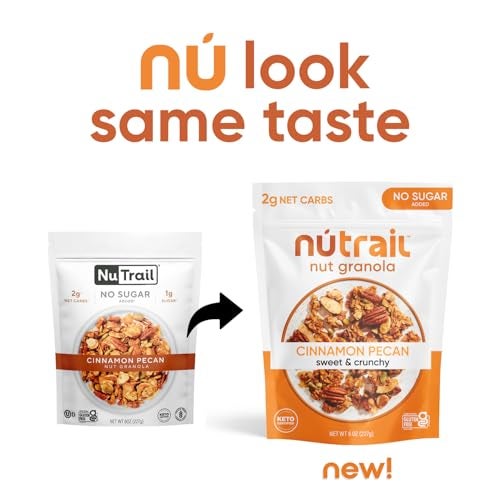 NuTrail Nut Granola Cereal, Cinnamon Pecan, No Sugar Added, Gluten Free, Grain Free, Keto, Low Carb, Healthy Breakfast 8 oz. 3 Count - Image 3