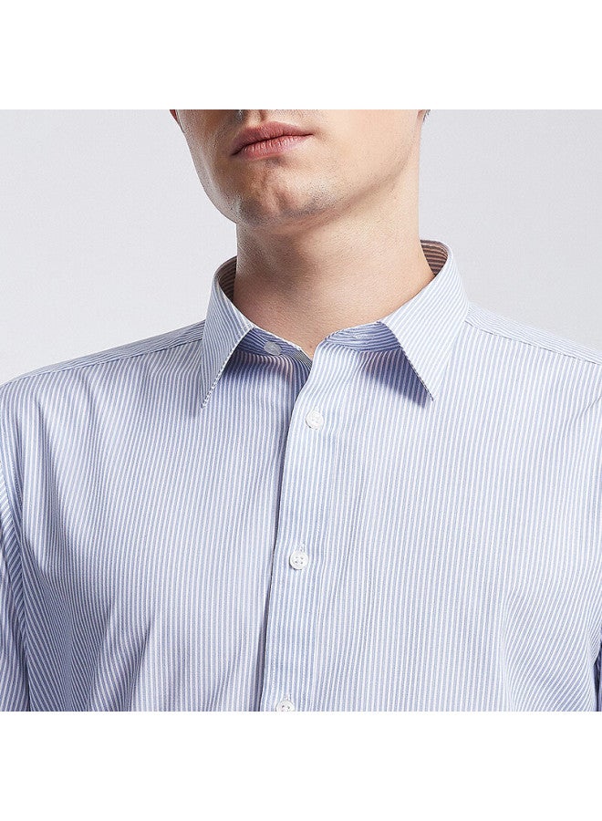 Youngor Men's Striped 100-count Dp Wrinkle-free Autumn New Business Casual Long-sleeve Shirt, 10273 - Image 2