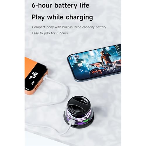 Hounyoln 2 Pcs G200 Magnetic Bluetooth Speaker,Multifunctional Portable Mini Speaker with Multi RGB Color Light Show-3D Surround Sound Effect,Phone Stand for iPhone, Android, TWS Pairing - Image 5