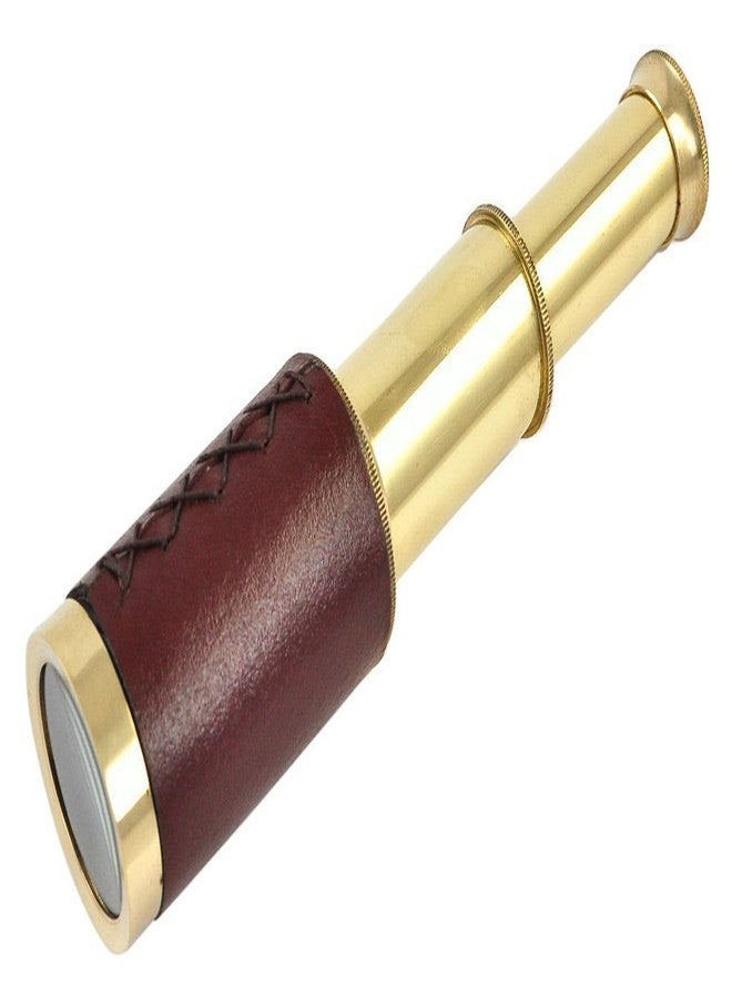 NAUTICALMART Antique Marine Small Brass Telescope 6" with Wooden Box Pirate Nautical Handheld Telescope for Adventure Enthusiasts, Monocular Nautical Decor for Gifting, Travellers - Image 3