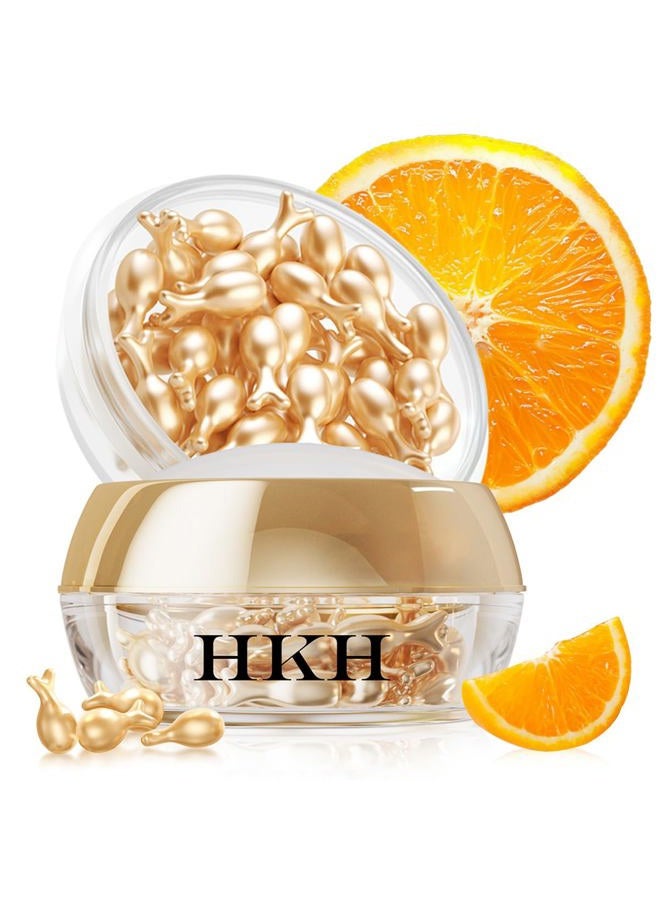 Vitamin C Super Serum for Face - Anti Aging Vitamin E Facial Serum Capsules with Niacinamide, Vit C Serum Oil for Women, Even Skin Tone, Reduce Wrinkles, Moisturise, Travel Friendly (38 Capsules)