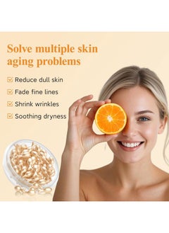 HKH Vitamin C Super Serum for Face - Anti Aging Vitamin E Facial Serum Capsules with Niacinamide, Vit C Serum Oil for Women, Even Skin Tone, Reduce Wrinkles, Moisturise, Travel Friendly (38 Capsules)  - Image 2