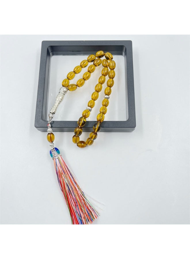 NIBEMINENT 33 Muslim Prayer Beads Beige/10mm 