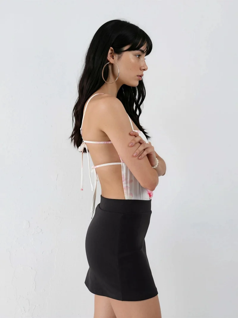 بوسيم BUSEM High Waist Mini Skort with Slit