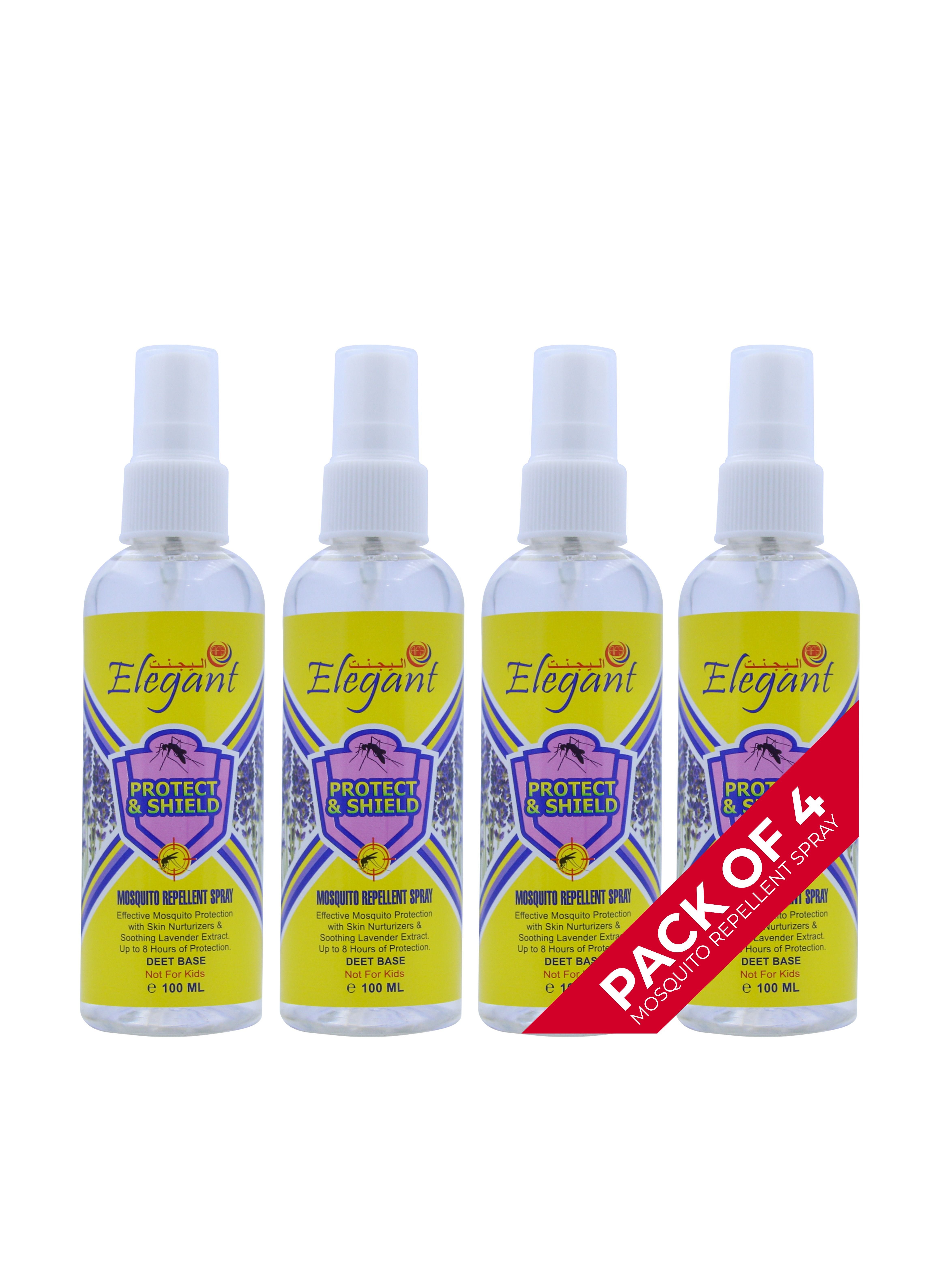 Elegant Mosquito Repellant Spray 100ML Pack of 4 DEET base 