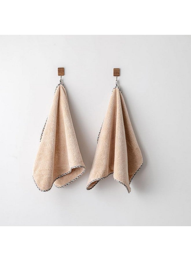 SPREAD SPAIN Microfiber Hand Towels | Set of 2 | Super Soft & Highly Absorbent | 360 GSM | Hand Towel for Gym & Workout Towels | Hanging Loop | 40x60cm (Sand) - Image 2