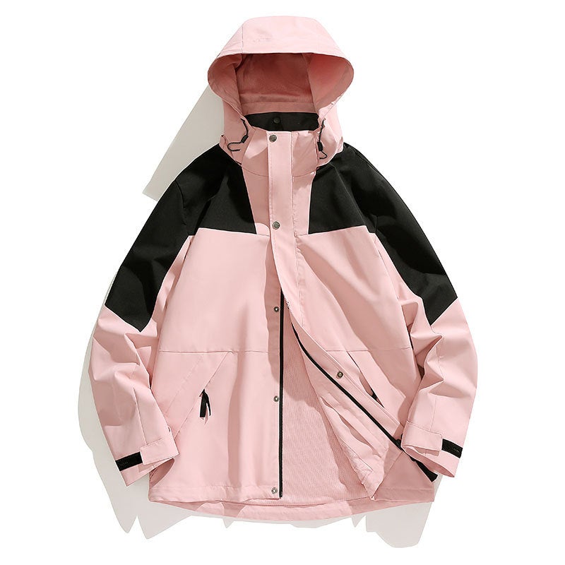 Autumn 2024 Outdoor Jacket Two-Piece Fleece Liner High Street Fashion Couple Trendy Jacket Mens Wear 188-Dark Khaki - Image 2