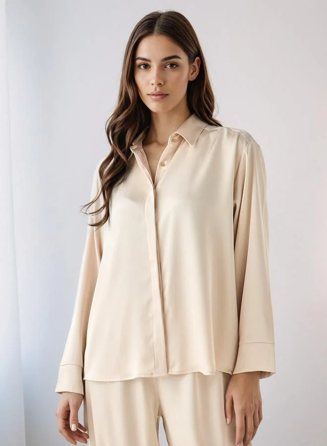 سبلاش فيڤ طقم بلوزة وبنطلون واسع الساقين