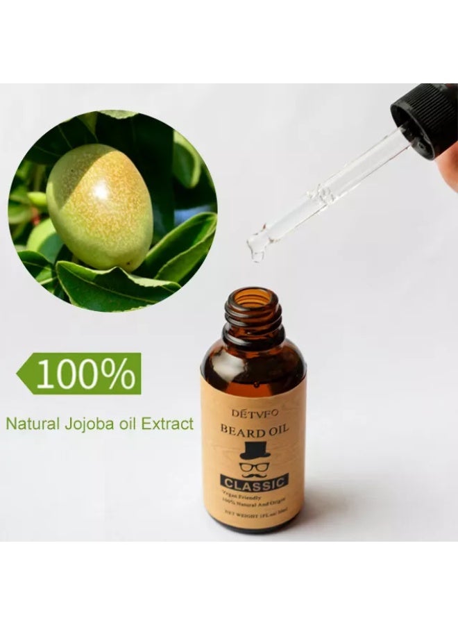 Influence Germany DÉTVFO Classic Beard Oil – 100% Natural, Vegan-Friendly, 30ml - Image 2