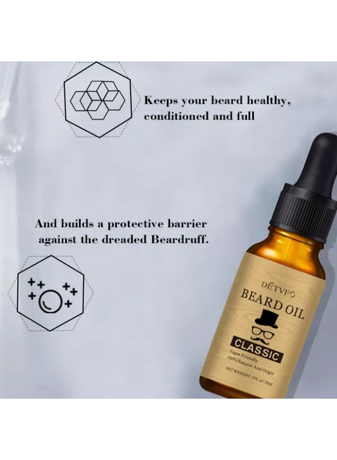 Influence Germany DÉTVFO Classic Beard Oil – 100% Natural, Vegan-Friendly, 30ml - Image 4