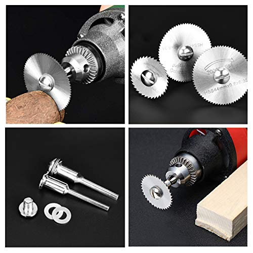 shengbenhao 8Pcs Rotary Drill Saw Blades, Steel Saw Disc Wheel Cutting Blades with 1/8" Straight Shank Mandrel for Dremel Fordom Drills Rotary Tools (Power Tools are not Included) - Image 3