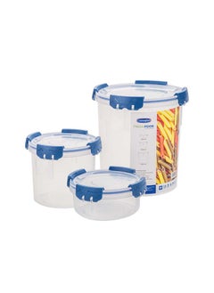 Lock2Go Round Food Lock Containers 3 Pcs. Set